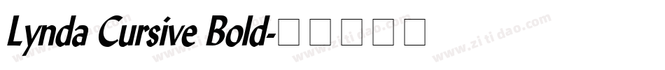 Lynda Cursive Bold字体转换